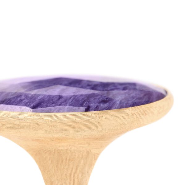 Lunaria Yellow Gold and Chlorite Quartz Ring